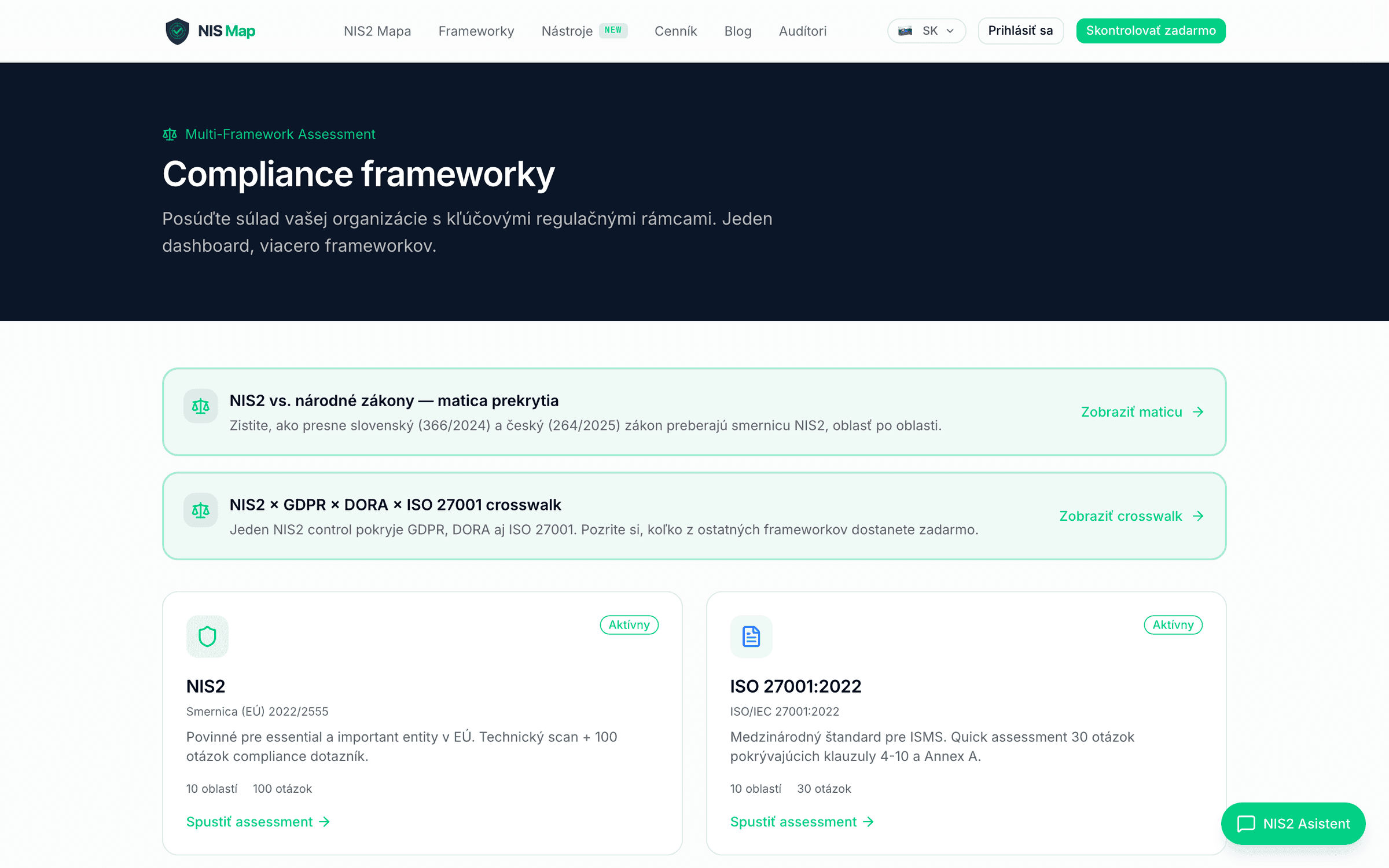 Compliance frameworky a multi-framework assessment